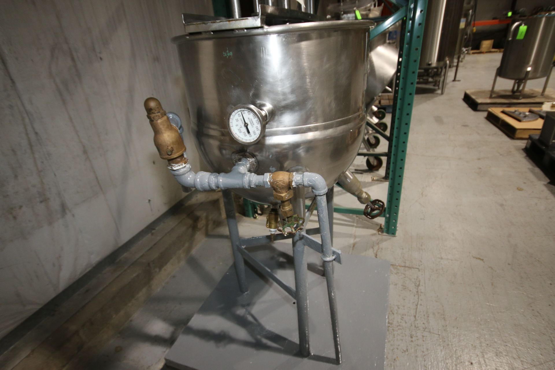 Groen 20 Gal. 316 S/S Jacketed Kettle, Model 20SP, S/N 26448, Max. Working Pressure 100 psi, - Image 4 of 6