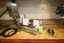 Waukesha 2 hp Positive Displacement Pump, Model 15, S/N 123722 with 1-1/2" Clamp Type S/S Head