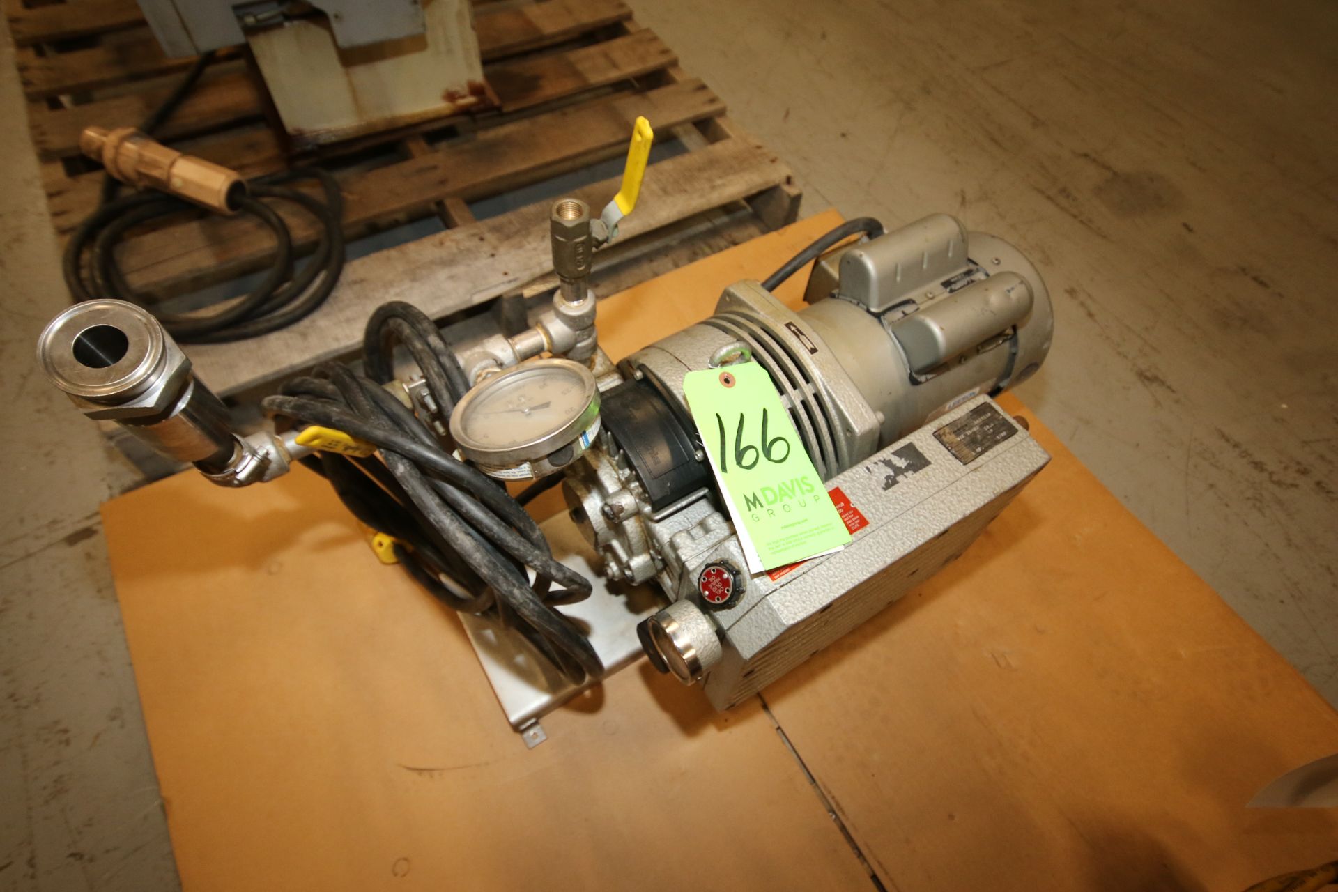 Werie Rietschle 1 hp Vacuum Pump, Type VCE 15-02, S/N 1619110 -- 10.6 cfm, 1700 RPM with Leeson 1.