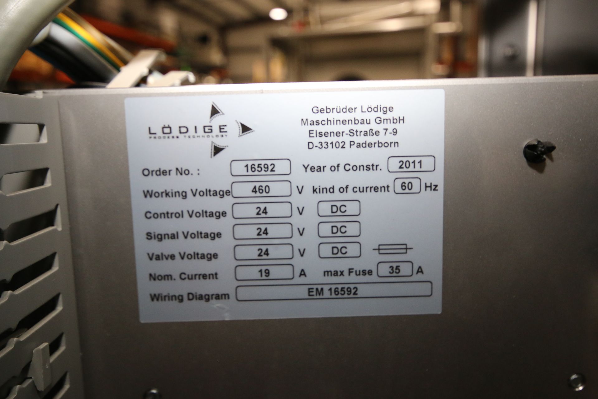 2011 Lodige Process Technology 50 Litre Batch Mixer, Type L50, S/N 16592, Equipped with 4-Paddle - Image 11 of 13