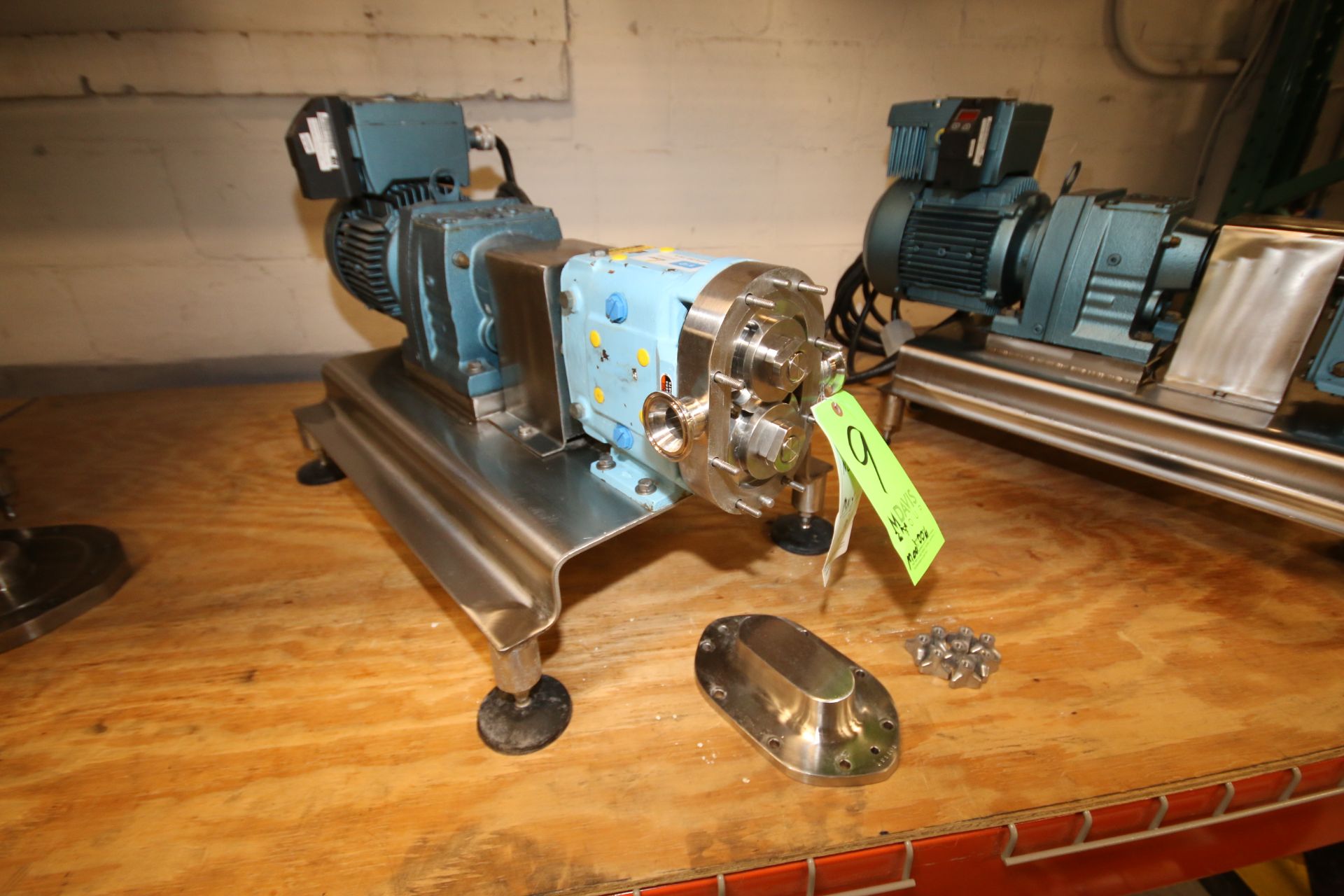 Waukesha-Cherry Burrell 2 hp Positive Displacement Pump, Model 006, S/N 301669-02 with 1-1/2"