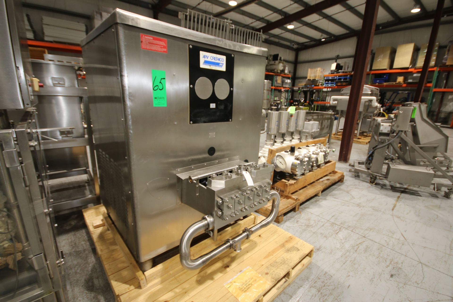 APV Crepaco Homogenizer, Model 5DL425, S/N E-5175, 5-Piston Machine with 5000 psi Pressure Gauge - Image 5 of 8