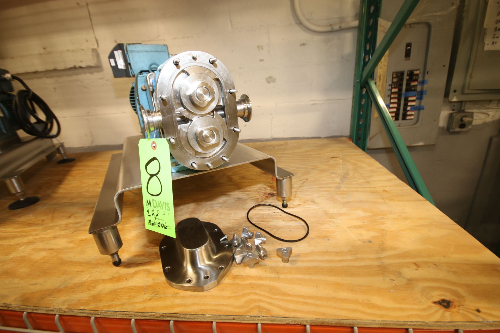 Waukesha-Cherry Burrell 2 hp Positive Displacement Pump, Model 006, S/N 285104-01 with 1-1/2" - Image 2 of 3