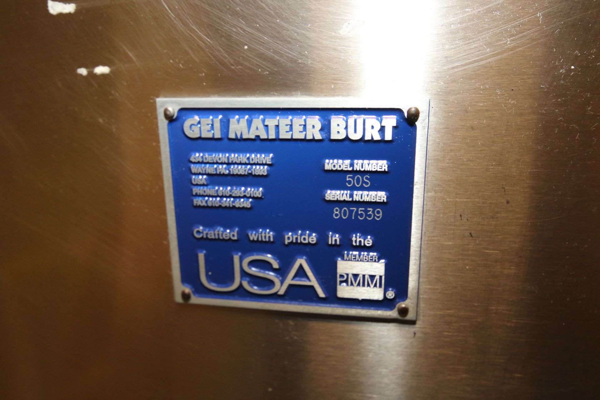 GEI/Mateer Burt/CVF Controlled Valve Filler, Model 50S, S/N 807539 with Foot Control - Image 6 of 7