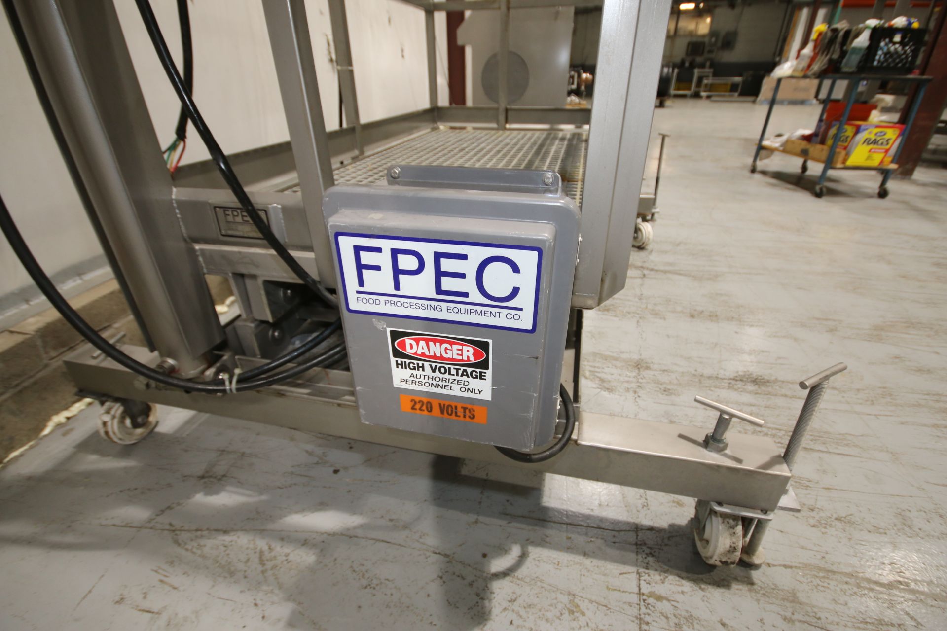 FPEC S/S Hydraulic Manlift Platform, S/N 1975 with Aprox. 6 ft. L x 32" W Platform, Plastic Grating, - Image 7 of 9