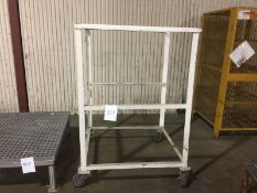 Tank caddy - mild steel angle iron on casters 40" x 40" base and 59" height (Rigging and loading