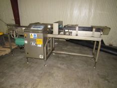 Loma 7000 Staginess Steel Check weigher with built-in 7.5 gallon air tanks and product conveyor