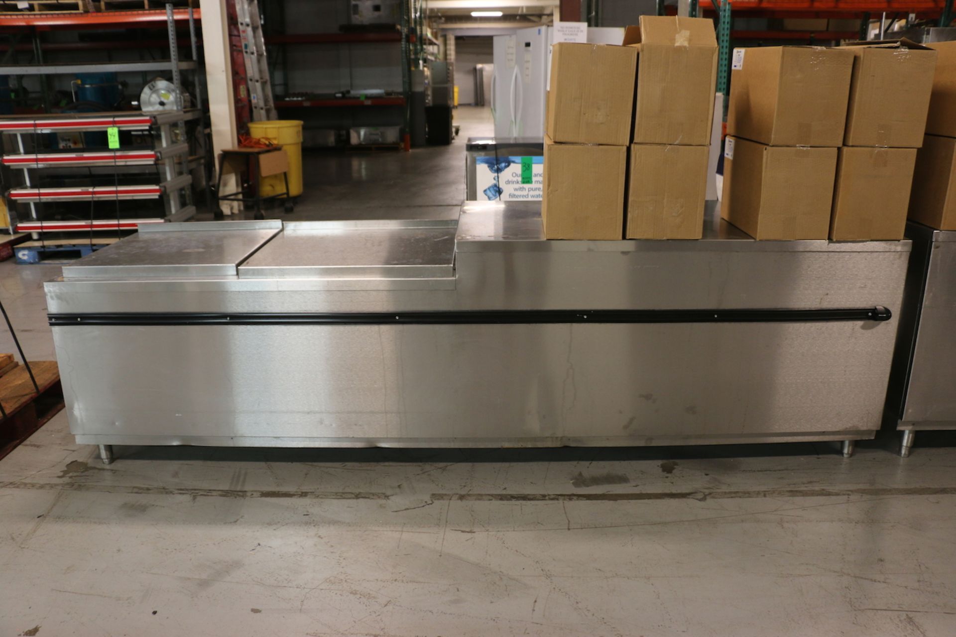 Aprox. 118-1/2" L x 30-1/2" W x 34-3/8" H Commercial Kitchen/Restaurant S/S Cabinet/Work Table (