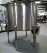 Sanitank 350 Gallon Mixing Tank, S/N 28499, Side Mounted Prop Agitation 120 V (Located in Oregon)