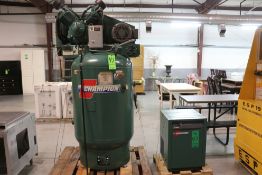 Champion 10 hp Reciprocating Air Compressor, Model VR10-12, S/N R30-59176 with 120 Gal. Vertical