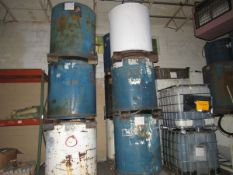 Clawson Approx. 345 Gallon Steel Totes - forklift able and stackable with 2" Ball Valve-- Tare