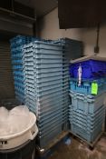 Pallet of Plastic Storage Totes, Tote Dims.:: Aprox. 22" L x 19" W x 10" Deep