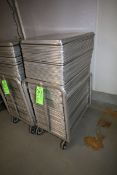 S/S Pans, with S/S Mobile Cart with Side Rails, Pan Dims.: Aprox. 24" L x 17" W