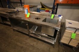 Amtekco S/S Sink Counters with Bottom Shelves