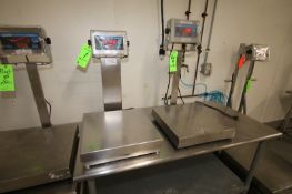 Doran S/S Platform Scales, M/N 7000XL, S/N 731671 and 721041, with 18" x 18" S/S Platform and