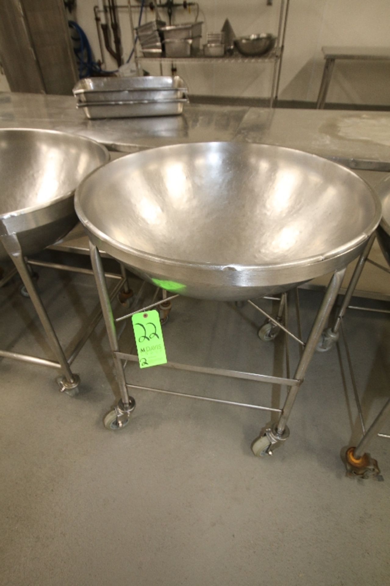 S/S Bowls, Mounted on Portable S/S Frame, 29" Dia. - Image 2 of 2