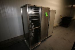 Enclosed S/S Portable Pan Racks, Each with (18)-(22) Pan Holsters, Overall Dims.: Aprox. 27" L x 22"