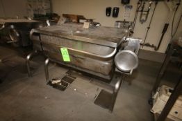 S/S Tilting Braising Pan, Pan Dims.: Aprox. 41" L x 24" W x 9" Deep, Mounted on S/S Legs, with S/S