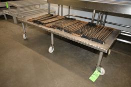 S/S Cart Used for Mounting a Grill, Dims.: 72" L x 31" W x 18" H, Spare Grill Cross Bars Included