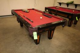 Rec Room Billard Table, with Full Set of Billard Balls, (2) Sticks, Short Stick, and Extra Set of