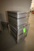 S/S Pans, with S/S Mobile Cart with Side Rails, Pan Dims.: Aprox. 24" L x 17" W