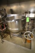 Groen 100 Gal. S/S Kettle, M/N DN-100, S/N 07321-1, Max. W.P. 100 PSI @ 338 F, -20 F @ 100 PSI (Soup