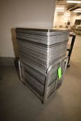 S/S Pans, with S/S Mobile Cart with Side Rails, Pan Dims.: Aprox. 24" L x 17" W