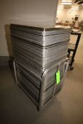 S/S Pans, with S/S Mobile Cart with Side Rails, Pan Dims.: Aprox. 24" L x 17" W