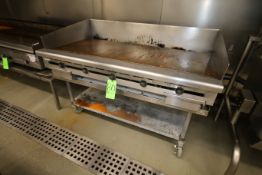Imperial Griddle, S/S Frame, Mounted on Casters, Griddle Dims.: Aprox. 60" L x 24" W