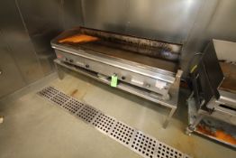 Lang Griddle, S/S Frame, Mounted on S/S Table, Griddle Dims.: Aprox. 72" L x 23" W