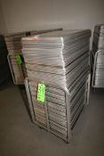 S/S Pans, with S/S Mobile Cart with Side Rails, Pan Dims.: Aprox. 24" L x 17" W