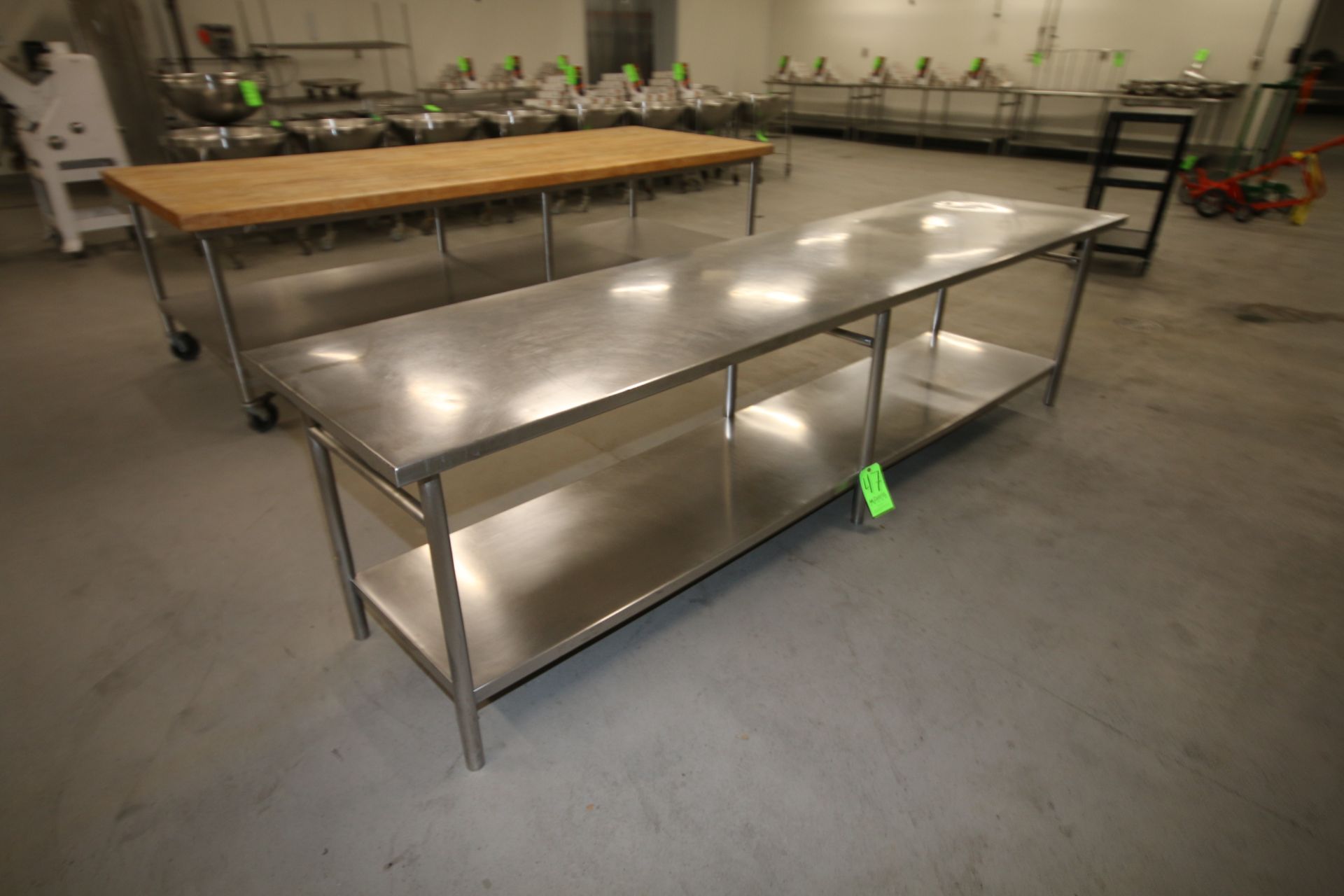 S/S Table, with S/S Bottom Shelf, Overall Dims.: 10' L x 30" W x 32" H