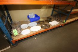 Lot of Assorted Center Piece Plates and Racks