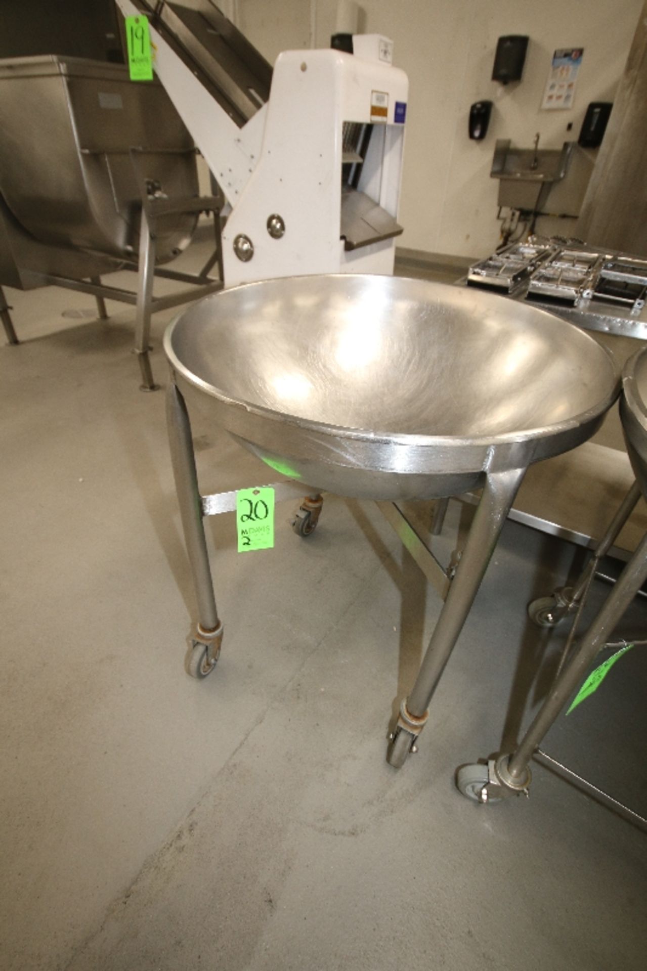 S/S Bowls, Mounted on Portable S/S Frame, 29" Dia. - Image 2 of 3