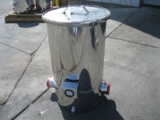 NEW STAINLESS STEEL DRUM HEPA AIR FILTERS WITH PRESSURE GAUGE 4” CONNECTIONS.