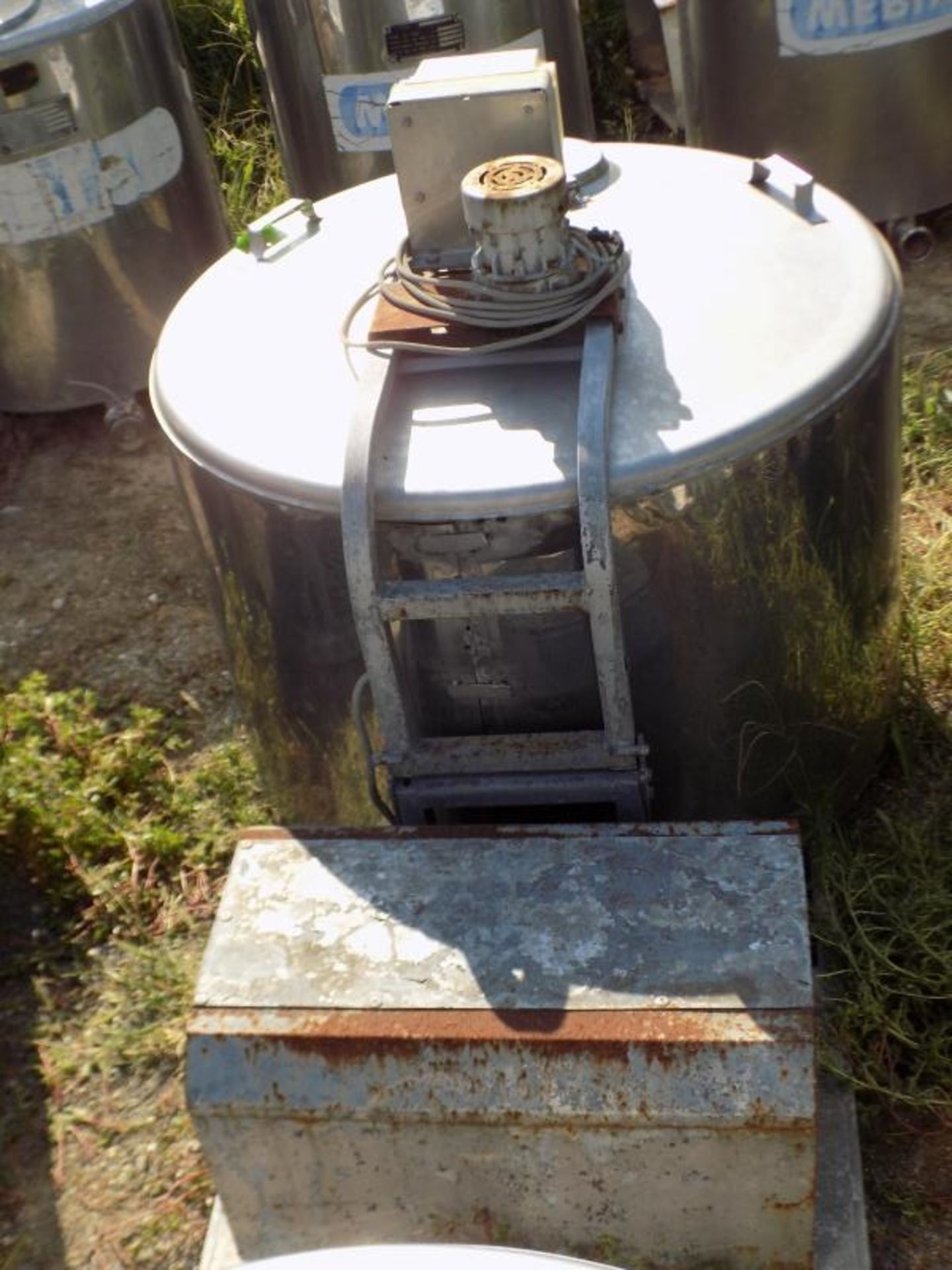Japy Aprox. 320 L/85 Gal. Jacketed S/S Farm Tank with Hinged Lid, Twin Blade Prop, Motor with - Image 3 of 3