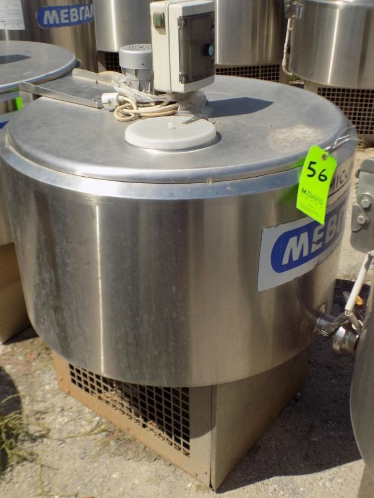 Ermicon (Packo) Aprox. 200L/52 Gal. S/S Jacketed Farm Tank with Hinged Lid, Twin Blade Prop, Motor