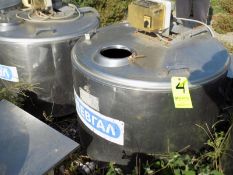 Japy Aprox. 320 L/85 Gal. Jacketed S/S Farm Tank with Hinged Lid, Twin Blade Prop, Motor with