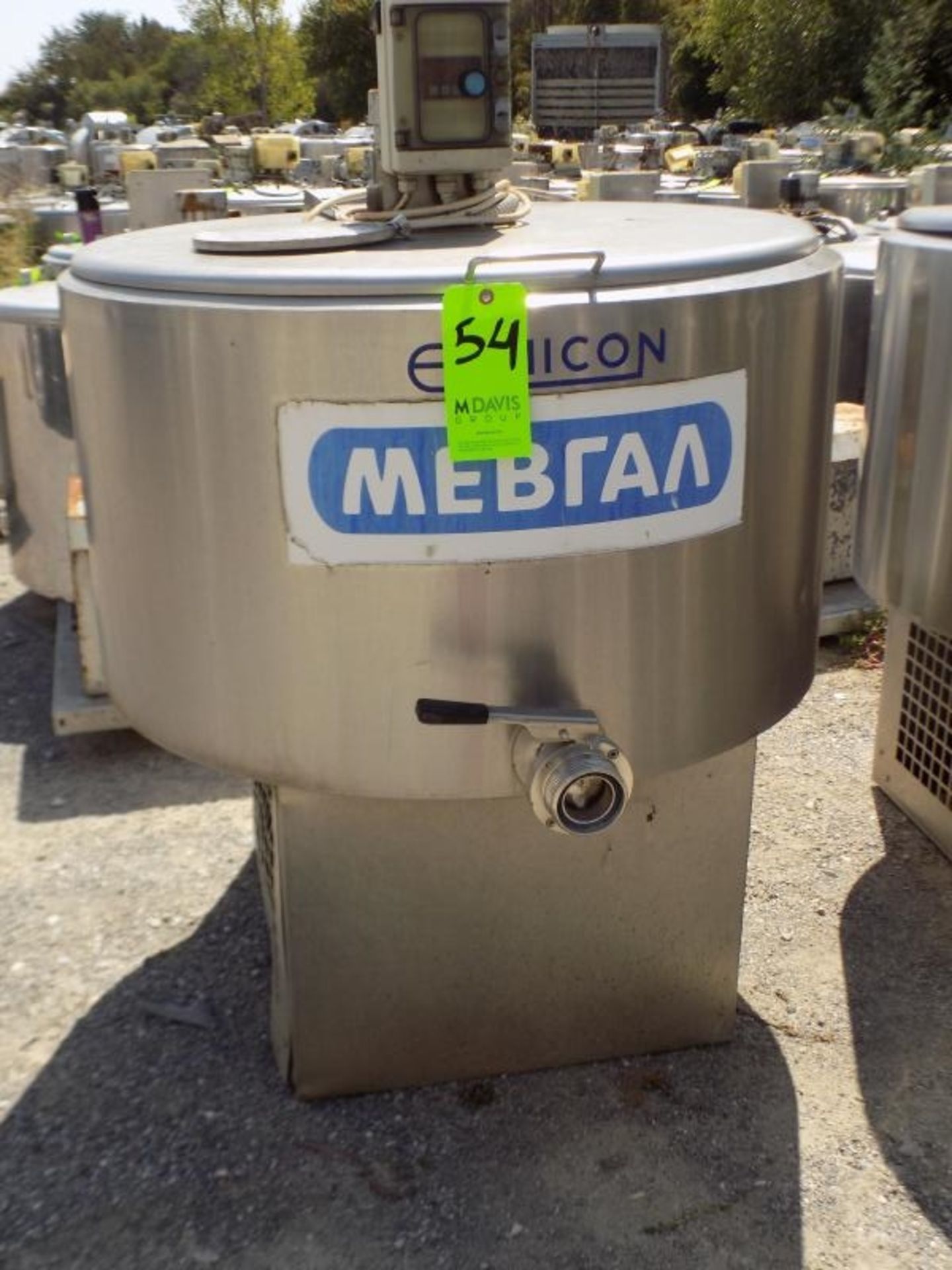 Ermicon (Packo) Aprox. 200L/52 Gal. S/S Jacketed Farm Tank with Hinged Lid, Twin Blade Prop, Motor