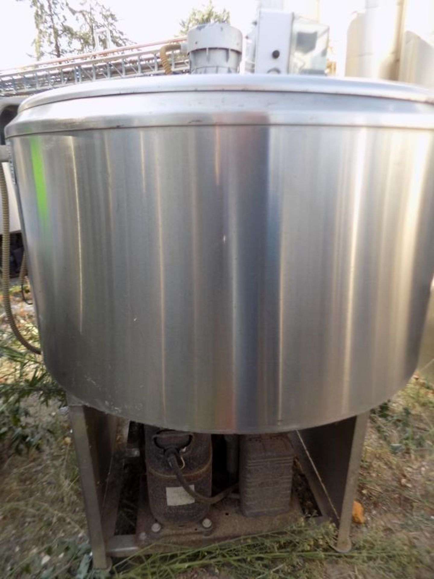 Ermicon (Packo) Aprox. 200L/52 Gal. S/S Jacketed Farm Tank with Hinged Lid, Twin Blade Prop, Motor - Image 4 of 4