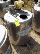 Japy Aprox. 320 L/85 Gal. Jacketed S/S Farm Tank with Hinged Lid, Twin Blade Prop, Motor with