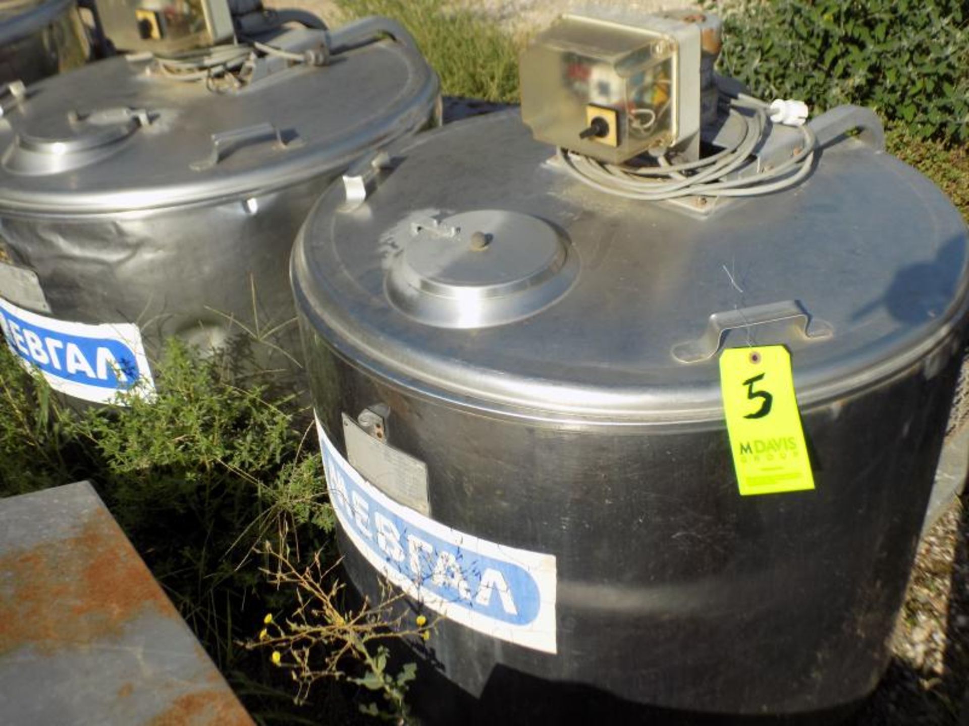 Japy Aprox. 320 L/85 Gal. Jacketed S/S Farm Tank with Hinged Lid, Twin Blade Prop, Motor with