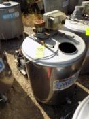 Japy Aprox. 320 L/85 Gal. Jacketed S/S Farm Tank with Hinged Lid, Twin Blade Prop, Motor with