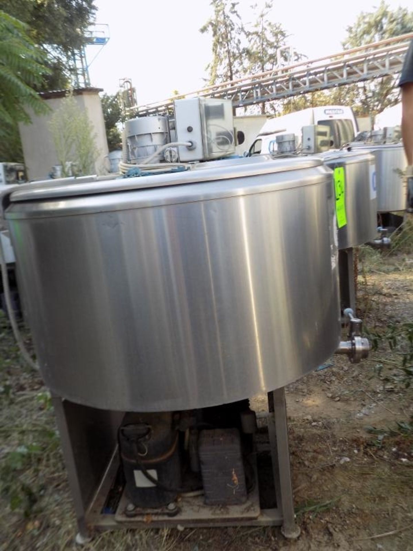 Ermicon (Packo) Aprox. 200L/52 Gal. S/S Jacketed Farm Tank with Hinged Lid, Twin Blade Prop, Motor - Image 4 of 4