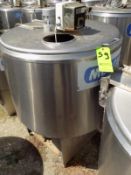 Ermicon (Packo) Aprox. 300L/79 Gal. S/S Jacketed Farm Tank with Hinged Lid, Twin Blade Prop, Motor
