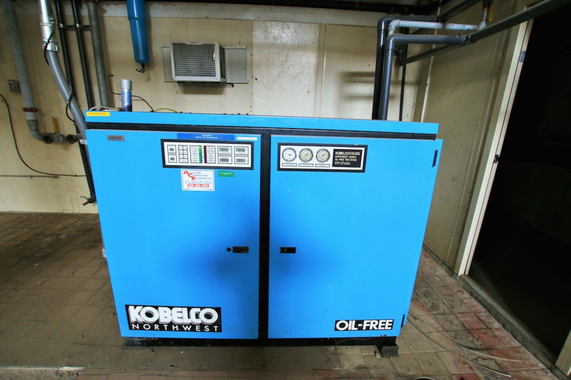 Kobelco 75 hp Screw AC, Model KNW 0-C/L, SN 94E0411, Water Cooled - Image 2 of 15