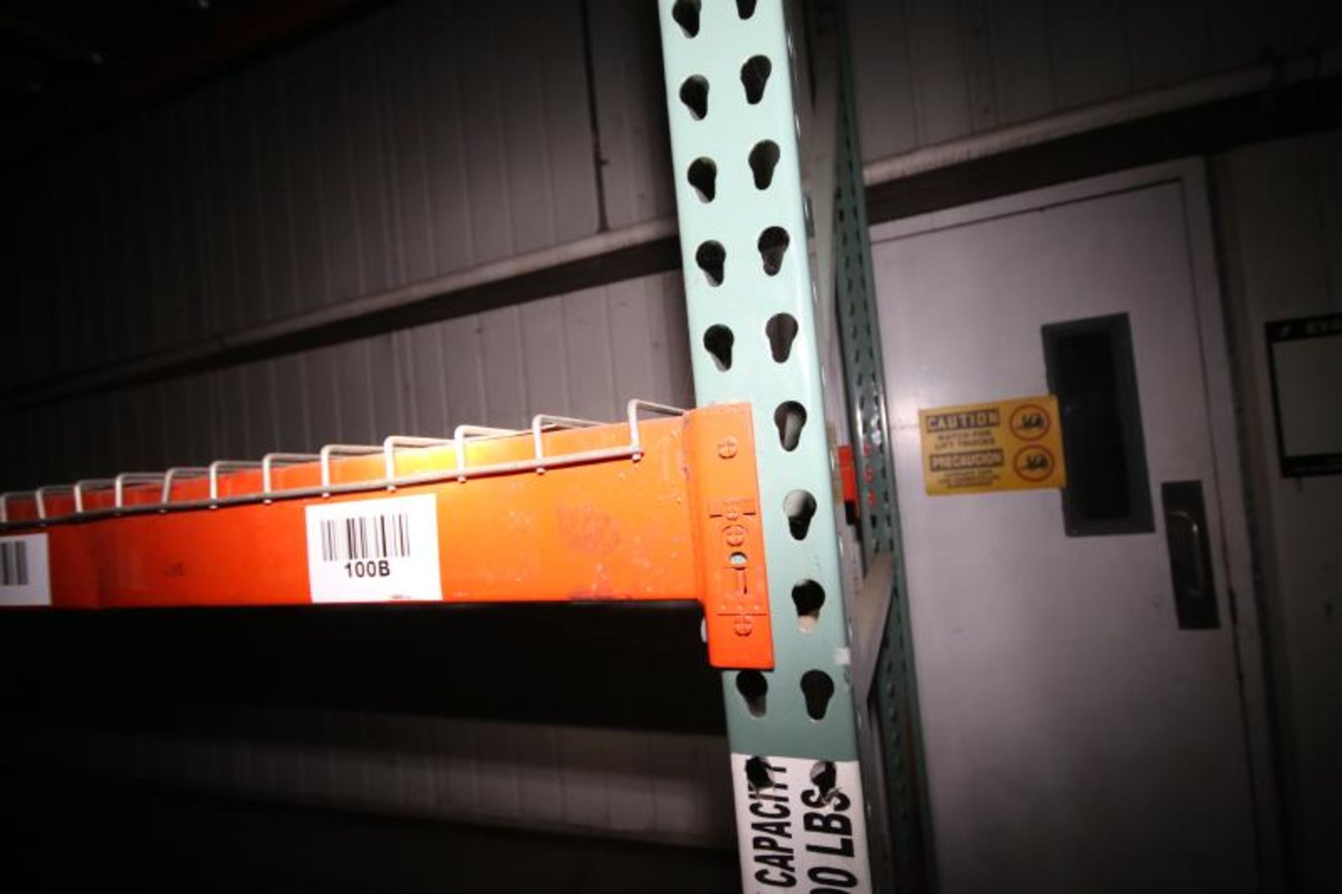 (28) Interlake Pallet Racking, Clip Type, 3 - 4 High, 16 ft H Uprights, 8 ft to 12 ft L Sections, - Image 9 of 10