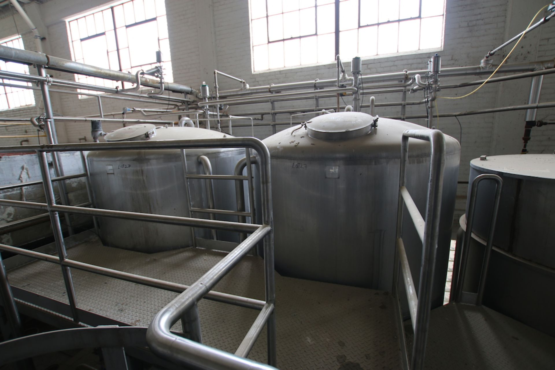 Evaporator 4 Tank CIP System, (2) Walker 1,600 Gal. SS Tanks, Dimensions – 100″ H x 70″ W, Dome T - Image 15 of 40