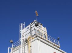 2008 M&M Evap Condenser (on Roof) with Ecolab Chemical Treatment System Rack (located in Ammonia