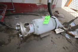 Fristam 15 hp Liquid Ring Centrifugal Pump, Model FZX2250, SN 1002007, with 2 1/2" x 2 1/2" CT SS H